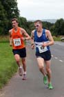 Graeme Taylor (Morpeth) and Dan Jenkin (Durham City) taking part in the Tynedale Jelly 10 Road Race. Photo: David T. Hewitson/Sports for All Pics
